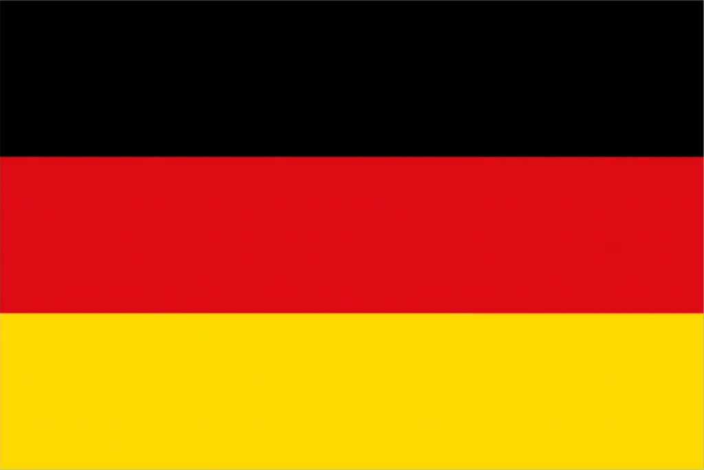 "Almanya Bayrağı" Almanya bayrağı, yatay olarak siyah, kırmızı ve altın sarısı şeritler.