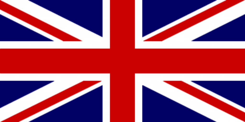 "Flagge von England" Die Flagge von England, rotes Kreuz auf weißem Hintergrund.
